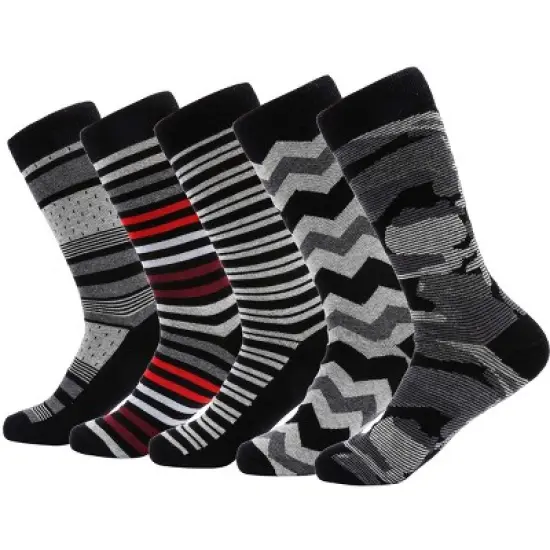 Mio Marino Men's Groovy Designer Dress Socks 5 Pack image {9}