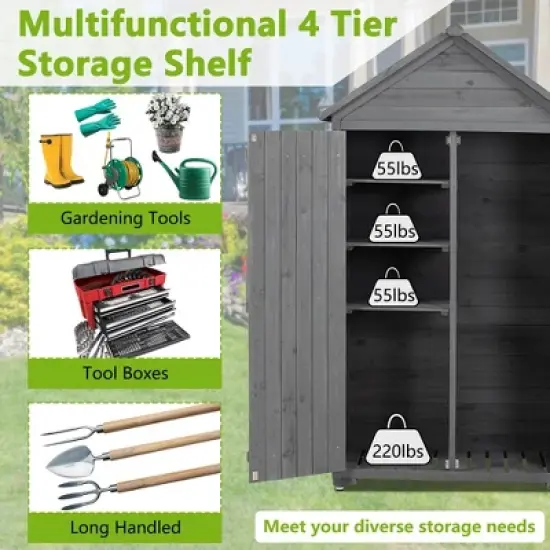 LOVMOR Outdoor Storage Cabinet image {7}