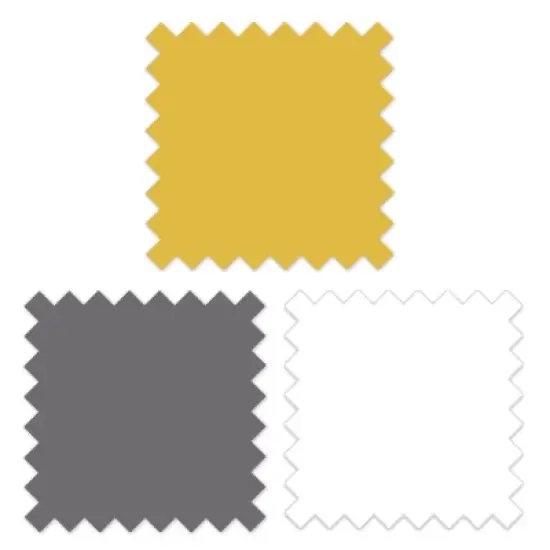  Bacati - 3 Layer Ruffled Crib/Toddler Bed Skirt - White/Yellow/Gray image {5}