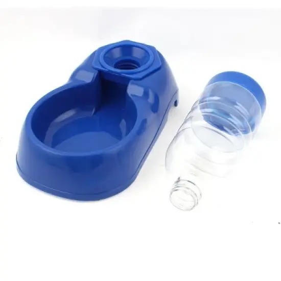 Unique Bargains Plastic Comfortable Travel Drinking Pet Water Bottle Blue image {2}