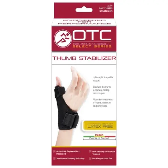 OTC Thumb Stabilizer, Flexible Stay, Select Series, Black, Left image {2}