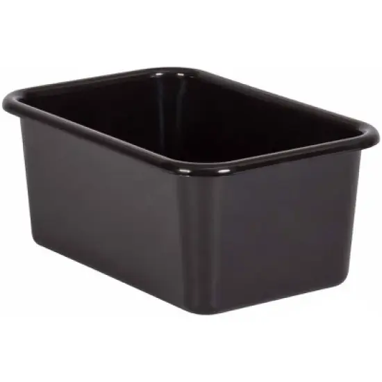 Teacher Created Resources&reg; Black Small Plastic Storage Bin, Pack of 6 image {1}