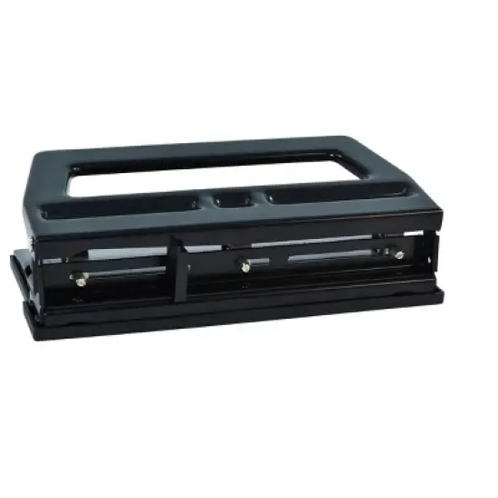 School Smart 3-Hole Heavy Duty Punch, 9/32 Inches, 40 Sheet Capacity, Black image {2}