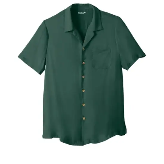 KS Island by KingSize Men's Big & Tall  Solid Rayon Short-Sleeve Shirt image {13}