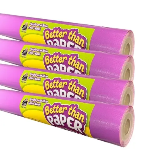 Teacher Created Resources&reg; Better Than Paper Bulletin Board Roll, Purple and Blue Color Wash, 4-Pack image {3}