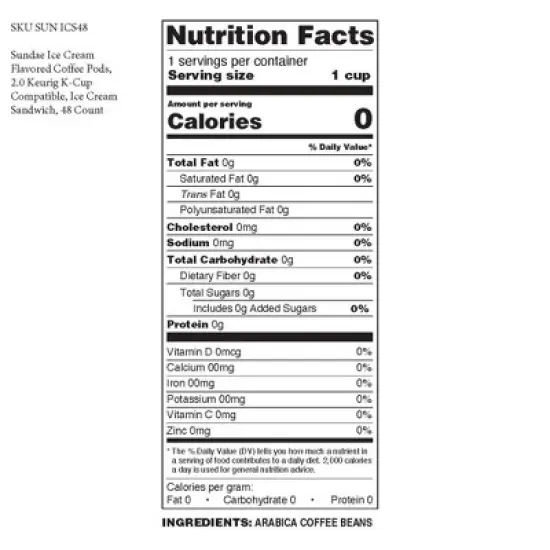 Sundae Ice Cream Flavored Coffee Pods, 2.0 Keurig, Ice Cream Sandwich, 48 Count image {2}