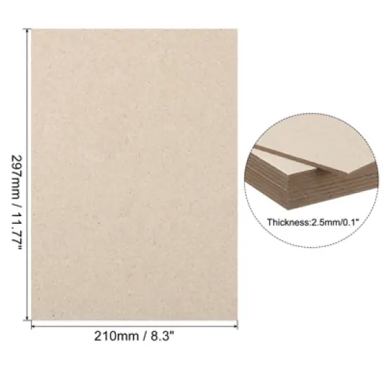 Unique Bargains Thick Book Binding Cover Chipboard Sheets 20 Pcs image {1}