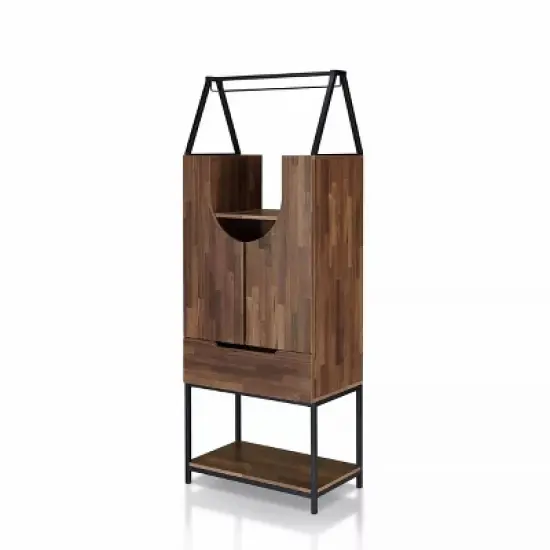 Meluse Multi Storage Wine Cabinet Light Hickory - HOMES: Inside + Out image {3}