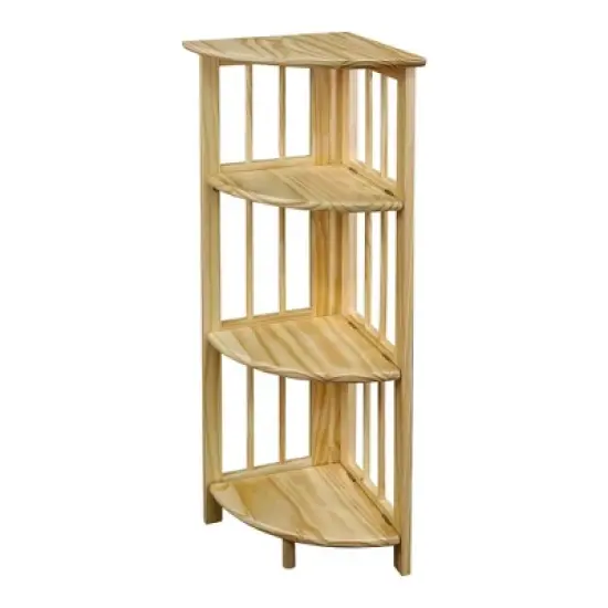 4 Shelf Corner Folding Bookcase - Flora Home image {8}