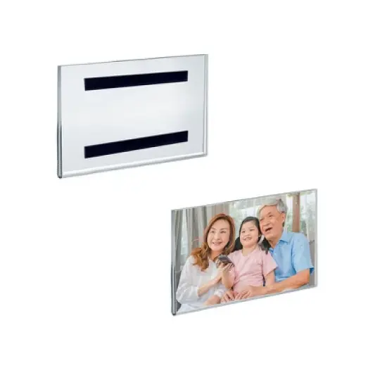 Azar Displays Clear Acrylic Magnet Back Sign Holder Frames, 2-Pack image {13}