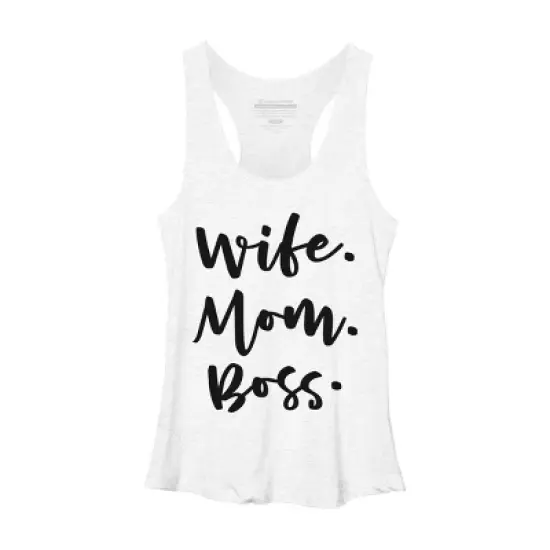 Women's Design By Humans Wife. Mom. Boss. By TheBlackCatPrints Racerback Tank Top image {7}