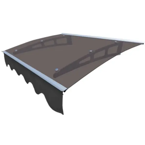 PAGED Awning Patio Awning with Thick Crystal Solid Polycarbonate Sheet and Aluminum Alloy Bracket for Outdoor image {4}