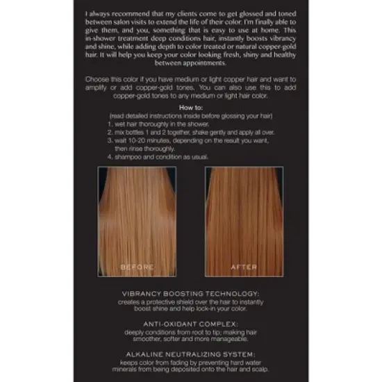 Kristin Ess Hair Dye Gloss in Copper Penny for Red or Auburn Hair - 4 fl oz image {1}