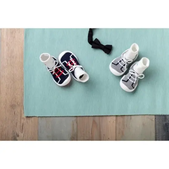 Komuello Baby  Boy First Walk Sock Shoes String Navy image {7}