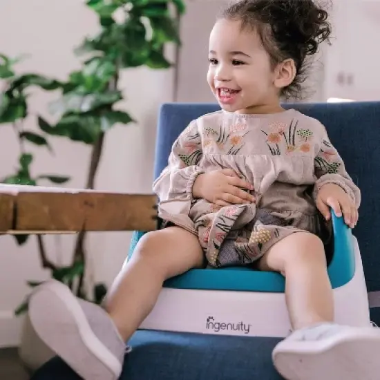 Ingenuity Toddler Booster Seat - Peacock Blue image {5}