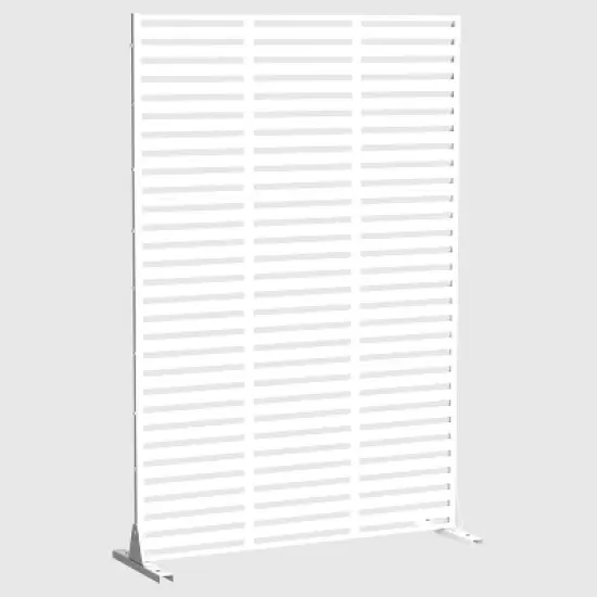 PexFix 72 in. H x 47 in. W White Outdoor Metal Privacy Screen Garden Fence Wall Applique image {2}