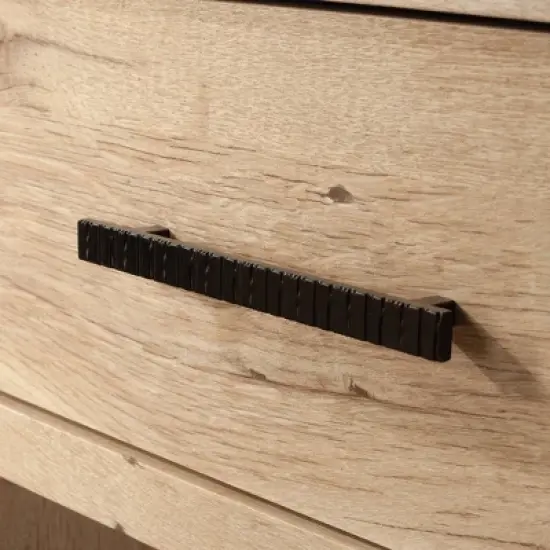 Pacific View 1 Drawer Nightstand Prime Oak- Sauder: Laminated Bedside Table with Shelving, CARB Certified image {3}