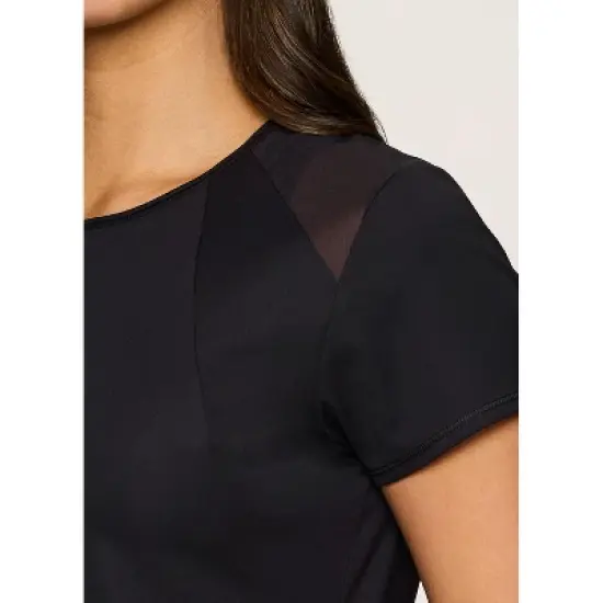 RBX Active Women's Short Sleeve T-Shirt Quick Drying Workout Top with Mesh Panels image {2}
