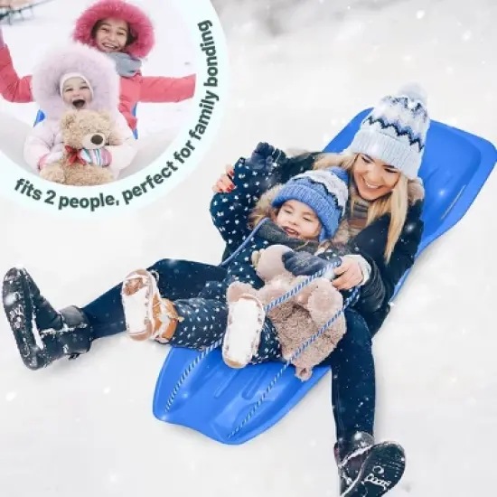 Slippery Racer Downhill Xtreme Adults and Kids Toboggan Snow Sled (2 Pack) image {6}
