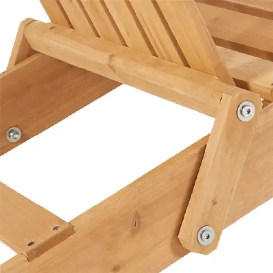 Yaheetech Folding Adirondack Chair Solid Wood Garden Chair Weather Resistant, Brown image {9}