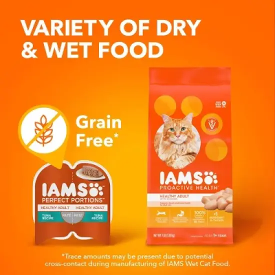 IAMS Perfect Portions Healthy Adult Chicken Flavor Pate Wet Cat Food - 2.6oz image {9}