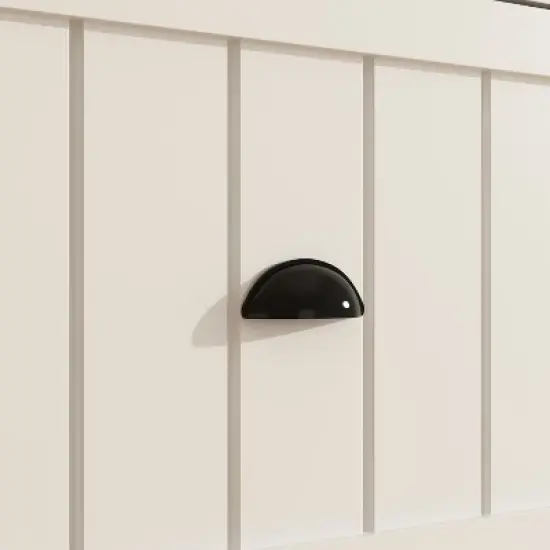 Famapy White Hall Tree Shelf Rack Shoe Storage Coat Organizer Cabinet image {11}