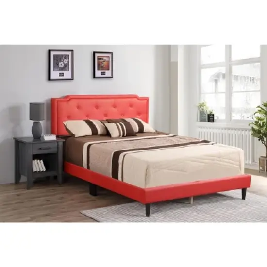 Passion Furniture Deb Tufted Queen Panel Bed image {6}