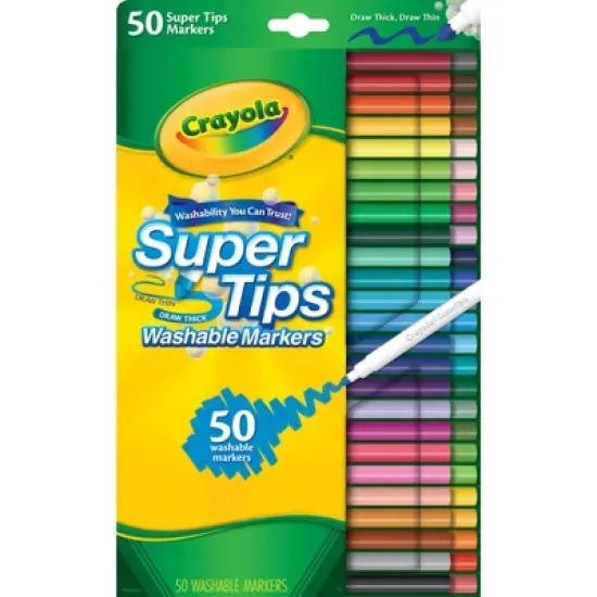 Crayola 50ct Super Tips Washable Markers image {6}
