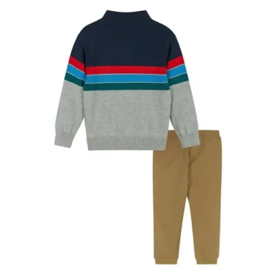 Andy & Evan  Infant  Boys Colorblocked 1/4 Neck Sweater Set image {2}