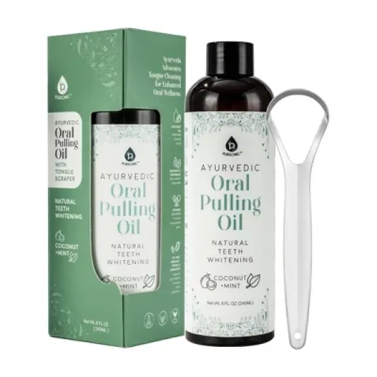 Pursonic Ayurvedic Oral Pulling Oil with Tongue Scraper image {8}