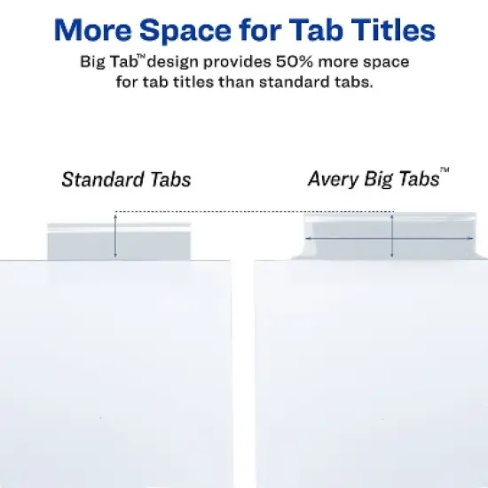 Avery Insertable Big Tab Dividers 8-Tab Letter 11124 image {3}