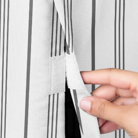 Sweet Jojo Designs Dog Crate Kennel Cover 24in. Stripe White and Grey image {2}