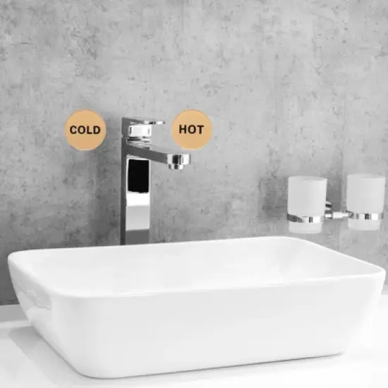 Unique Bargains Acrylic Self-Adhesive Decor Kitchen Hot/Cold Water Label image {3}