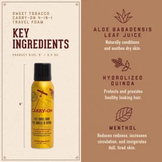 18.21 Man Made Men's 4-in-1 Travel Size Shower & Shave Foam Gel image {2}