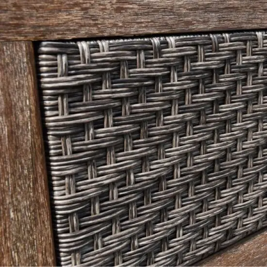 Courtyard Casual Bermuda FSC Teak 4 pc Sofa Seating Set  Includes:  One Sofa, One Coffee Table & Two Club Chairs image {4}