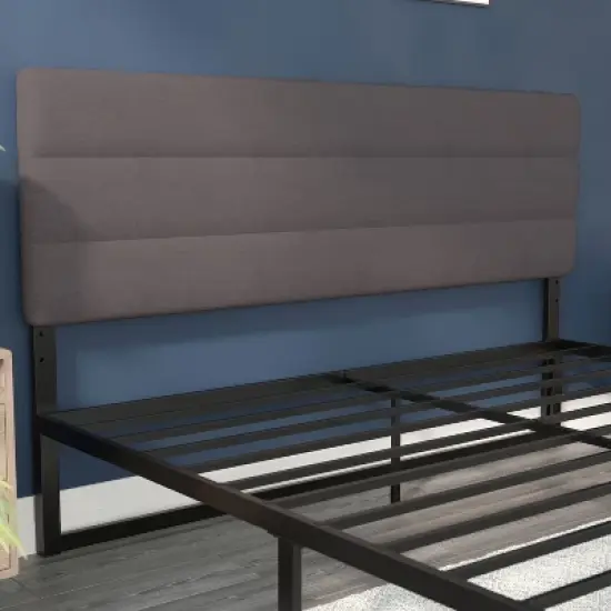 Flash Furniture Paxton Channel Stitched Upholstered Headboard, Adjustable Height from  44.5" to 57.25" image {4}