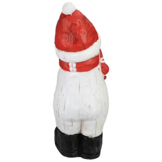 Northlight Standing Snowman Christmas Decoration - 17" - White and Red image {2}