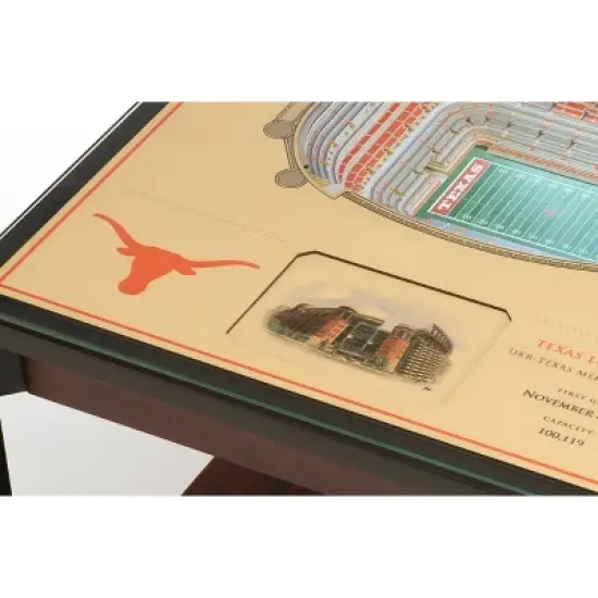 NCAA Texas Longhorns 25-Layer StadiumViews Lighted End Table image {3}