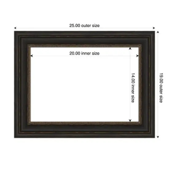 Amanti Art Accent Bronze Framed Dry Erase Magnetic Board 25 x 19 in. image {4}