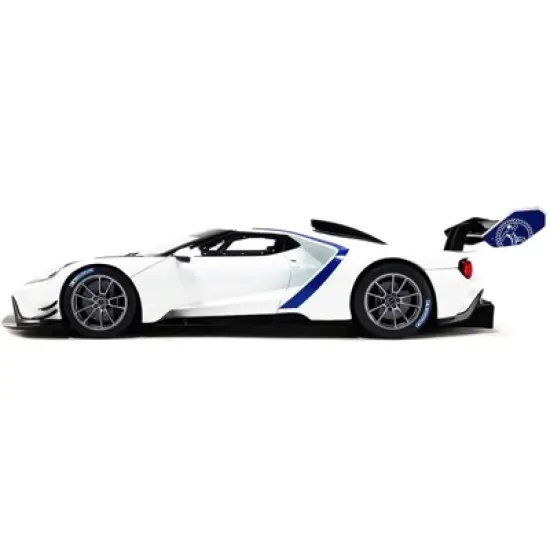 2020 Ford GT MKII White with Blue Stripes 1/18 Model Car by GT Spirit for ACME image {2}