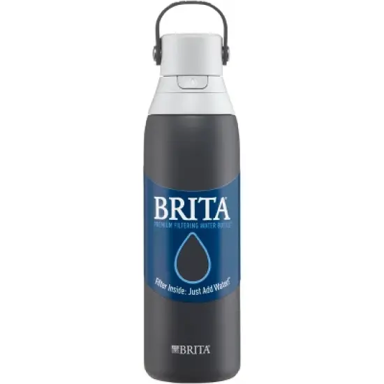 Brita 20oz Premium Double-Wall Stainless Steel Insulated Filtered Water Bottle image {1}