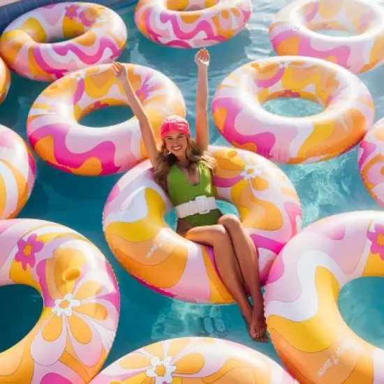 FUNBOY x Barbie Dream Tube Pool Float - Pink image {3}