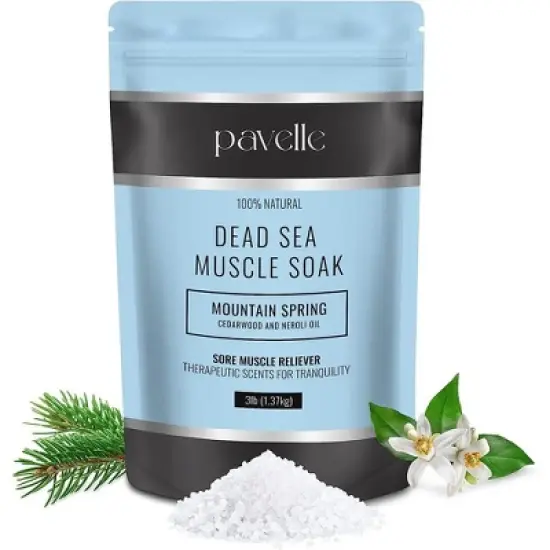 Pavelle Magnesium Dead Sea Salts for Soaking Muscles - 3 lb (48 oz) image {7}