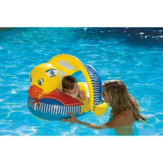 Poolmaster Swimming Pool Duck Baby Rider with Sun Protection image {4}