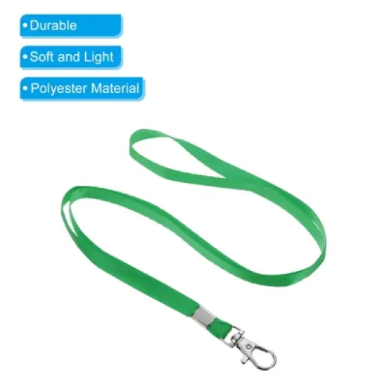 Unique Bargains Width Flat Neck Lanyards with Swivel Hook Clip for Name Tag Badges 5 Pcs image {2}