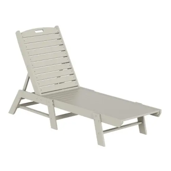 WestinTrends Poly Reclining Outdoor Patio Chaise Lounge Chair Adjustable image {20}