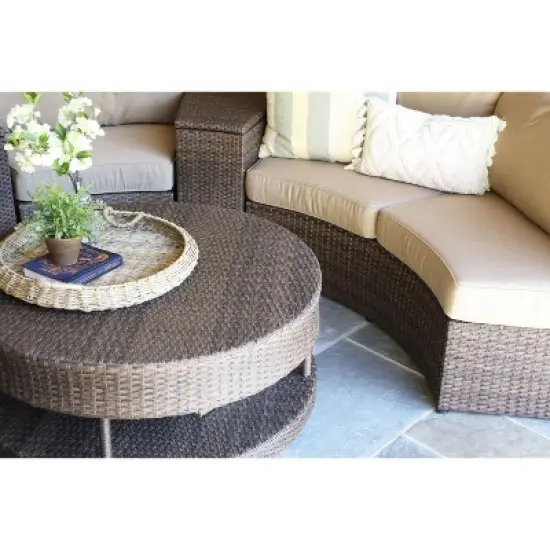 Cyprus Brown 8pc Sectional with Sunbrella - Canopy Home and Garden image {2}