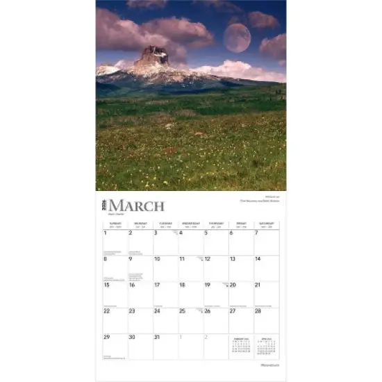 BrownTrout Moonstruck 2026 12"x24" Hanging Square Wall Calendar Plastic-Free image {2}