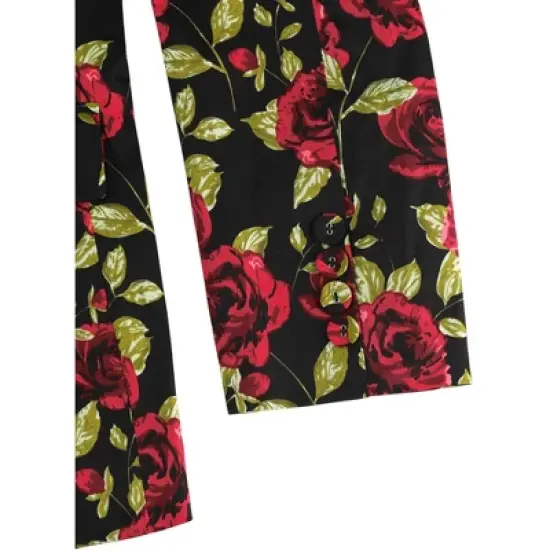 Lars Amadeus Men's Prom Floral Slim Fit One Button Lightweight Prom Suit Blazer Jacket image {3}