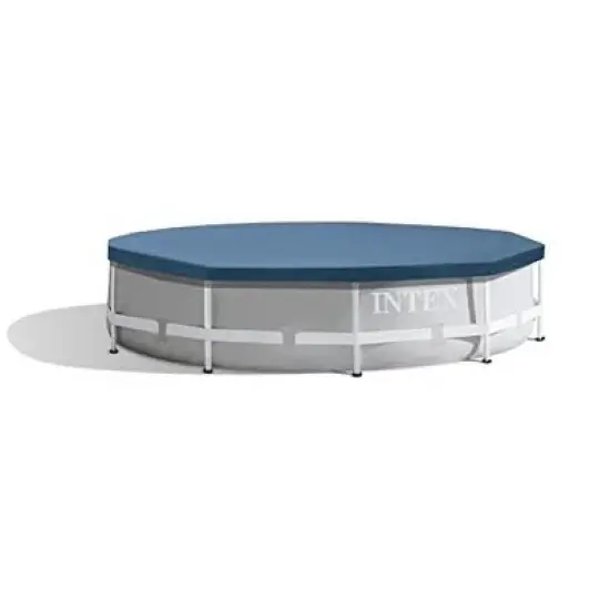 Intex Round Metal Frame Pool Cover, Blue, 10 ft image {1}